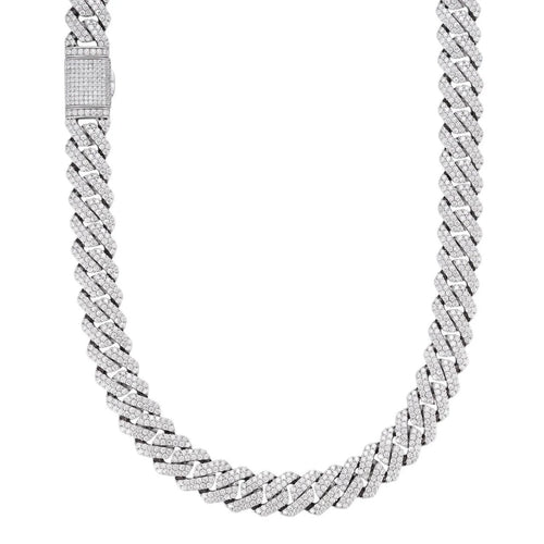 14mm iced out Cuban link chain full view