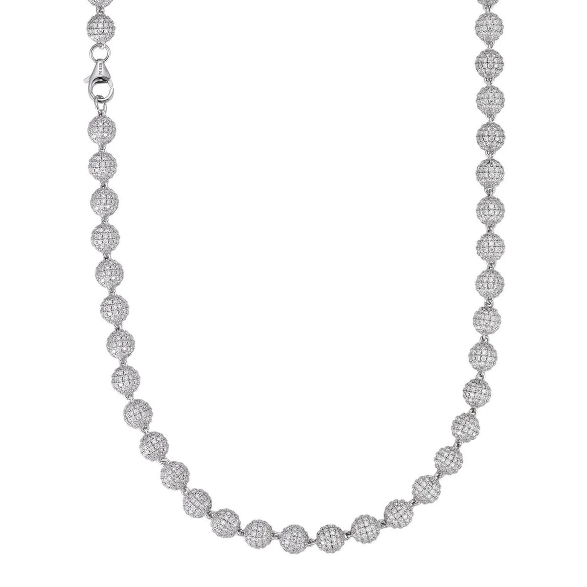 14mm iced out ball chain full length with VVS stones