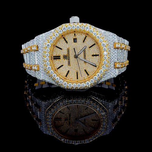 Audemars Piguet Royal Oak Iced Out Dual Tone Yellow & White Gold Vrayas & Co.