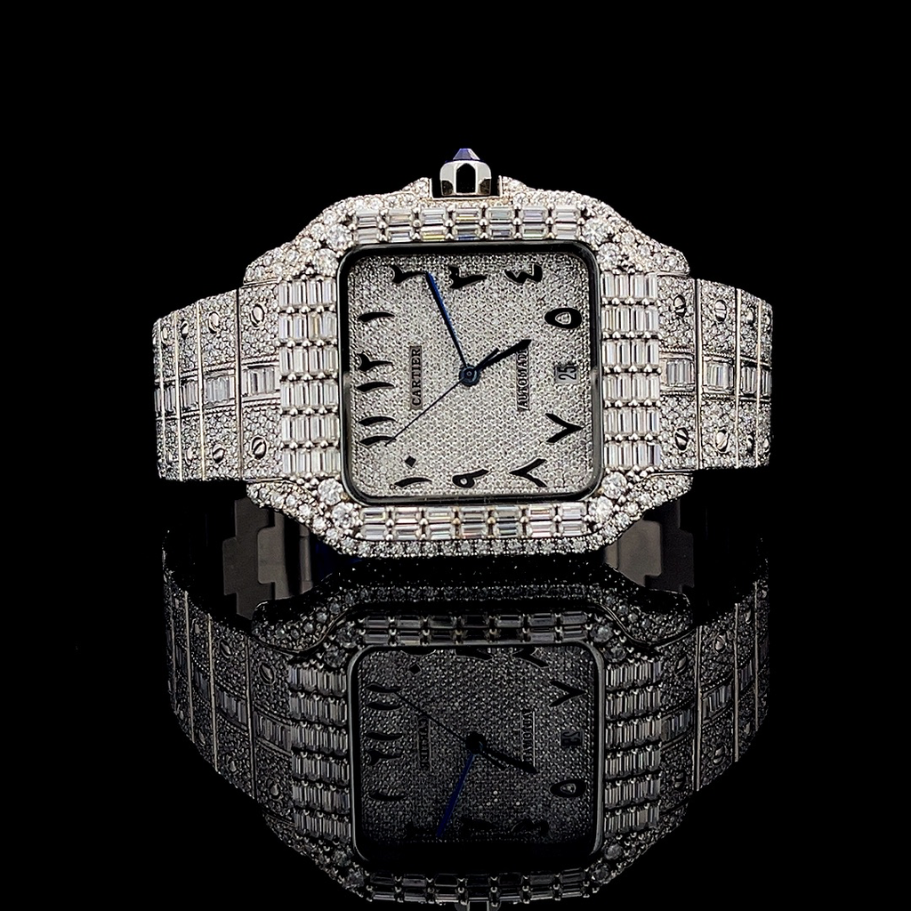 Cartier Santos Iced Out White Gold Vrayas & Co.