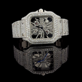 Cartier Santos Skeleton Iced Out White Gold Vrayas & Co.