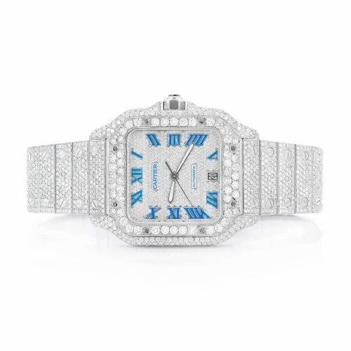 Cartier Santos Iced Out White Gold Vrayas & Co.