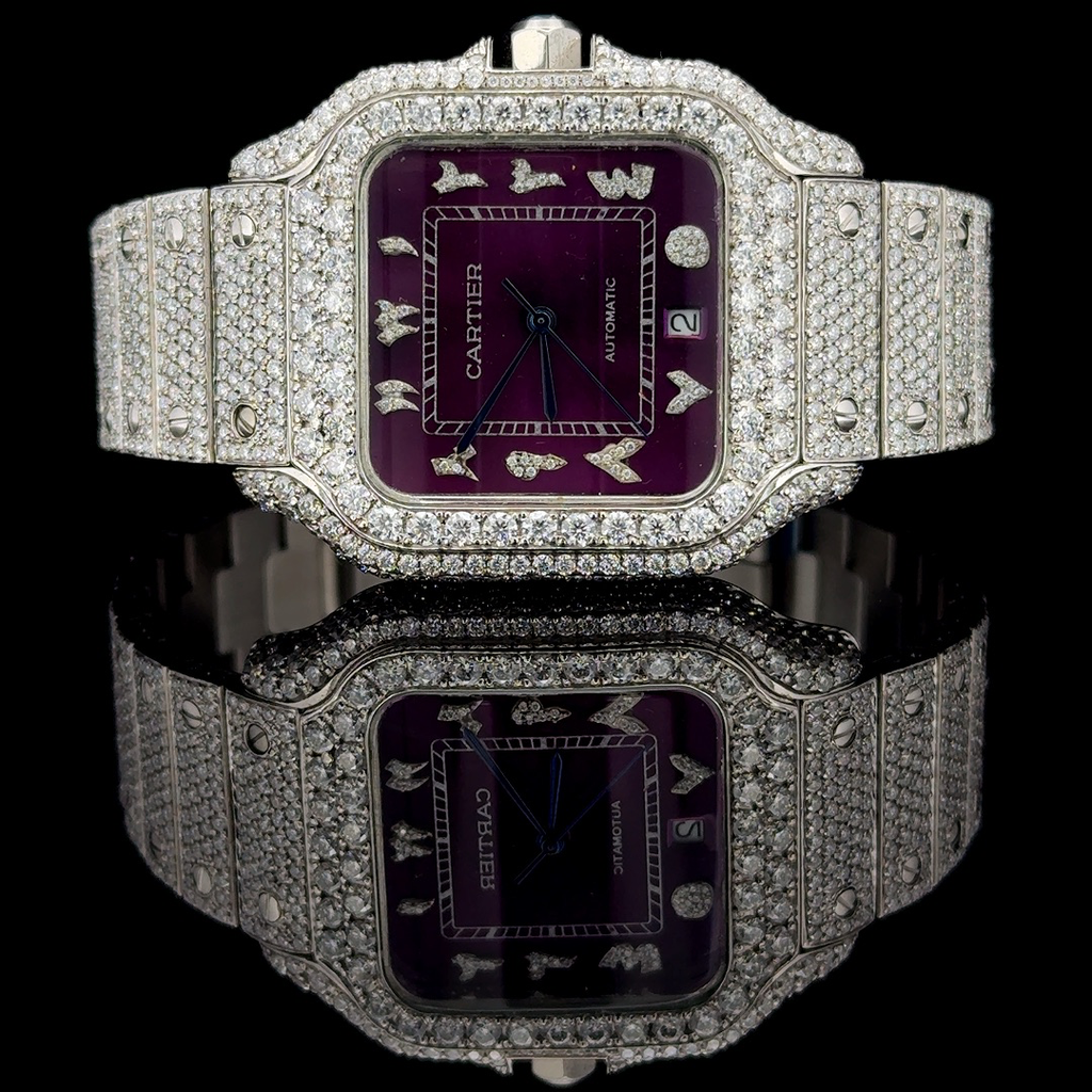 Cartier Santos Iced Out White Gold Vrayas & Co.