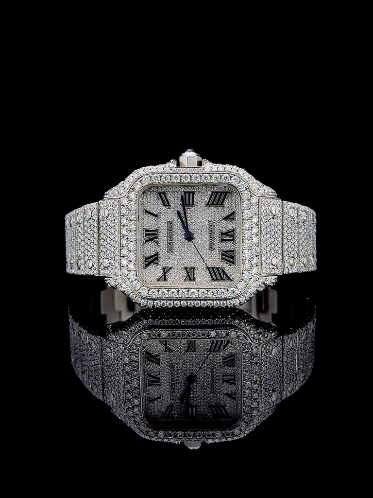 Cartier Santos Iced Out White Gold Vrayas & Co.