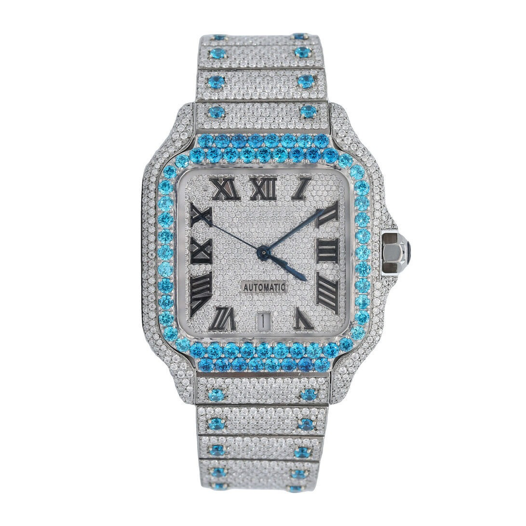 Cartier Santos Iced Out White Gold Vrayas & Co.
