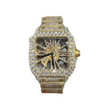 Cartier Santos Skeleton Iced Out Yellow Gold Vrayas & Co.