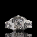 Cartier Santos Skeleton Iced Out White Gold Black Stones Camp Vrayas & Co.