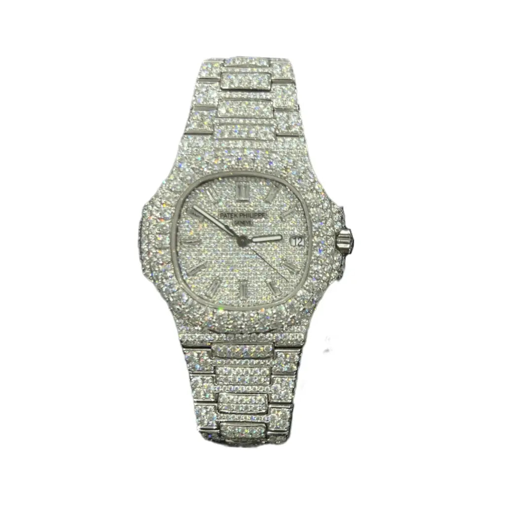 Patek Philippe Nautilus Iced Out White Gold Vrayas & Co.