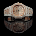 Patek Philippe Nautilus Iced Out Dual Tone Rose & White Gold Vrayas & Co.