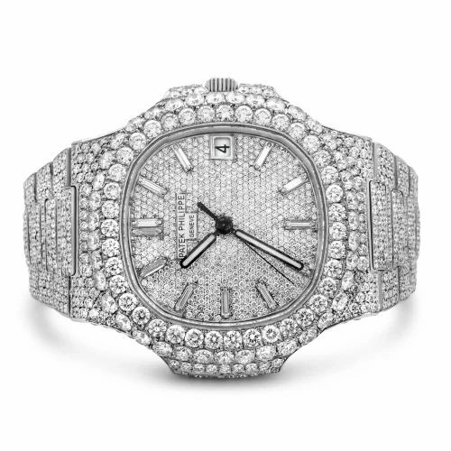 Patek Philippe Nautilus Iced Out White Gold Vrayas & Co.
