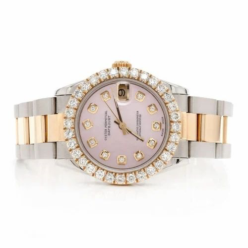 Rolex Ladies Datejust Iced Out Dual Tone Yellow & White Gold Vrayas & Co.