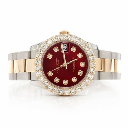 Rolex Ladies Datejust Iced Out Dual Tone Yellow & White Gold Vrayas & Co.