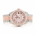 Rolex Ladies Datejust Iced Out Dual Tone Rose & White Gold Vrayas & Co.