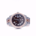 Rolex Datejust Iced Out Dual Tone Rose & White Gold Vrayas & Co.