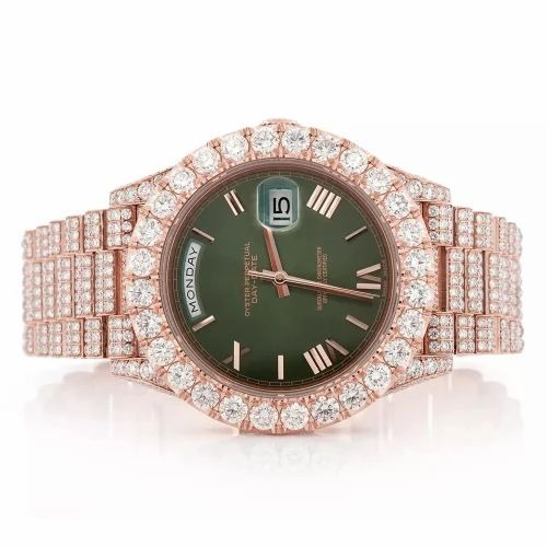 Rolex Datejust Iced Out Rose Gold Vrayas & Co.