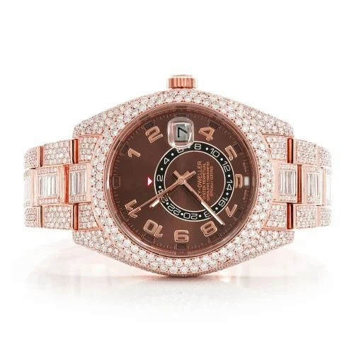 Rolex Skydweller Iced Out Rose Gold Vrayas & Co.