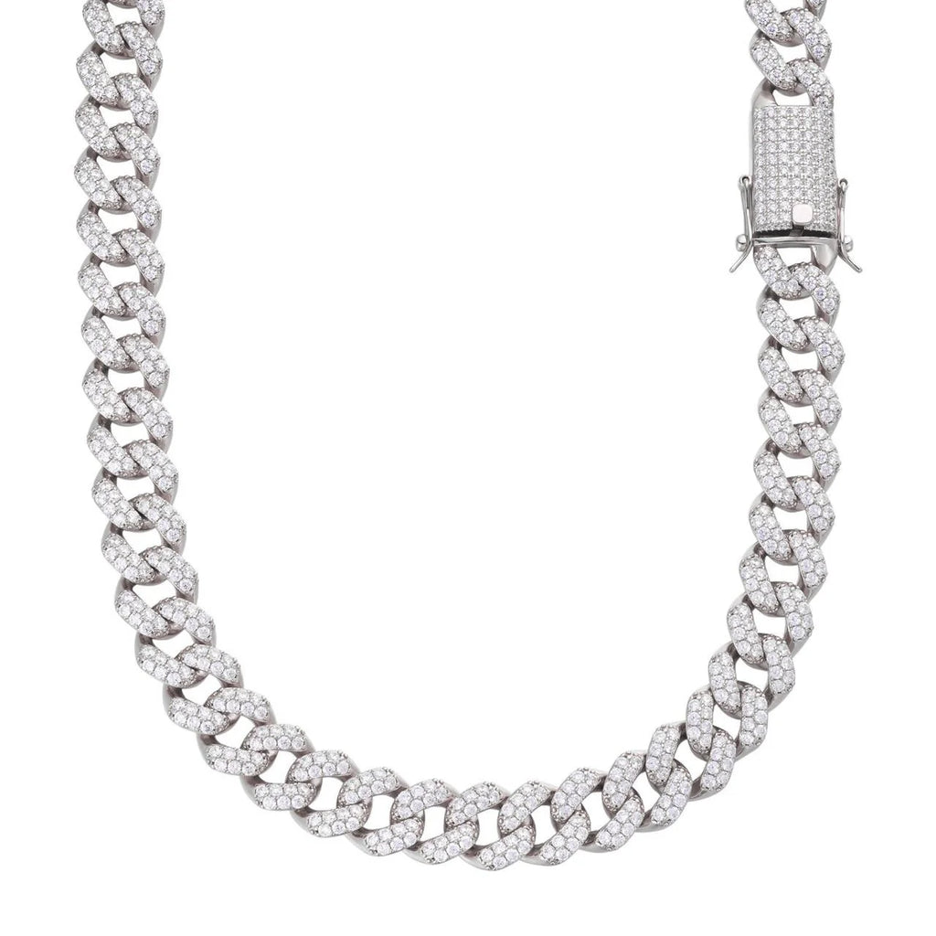 Classic iced out Cuban link chain in Vrayas & Co. finish
