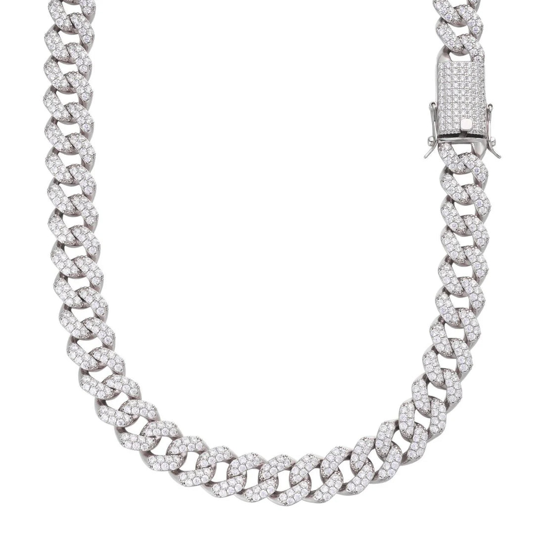 Classic iced out Cuban link chain in Vrayas & Co. finish