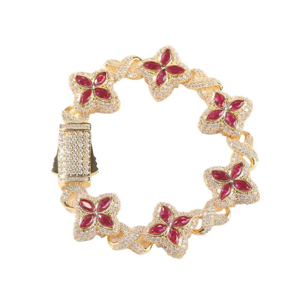 Infinity Link Clover Iced Out Bracelet Vrayas & Co.