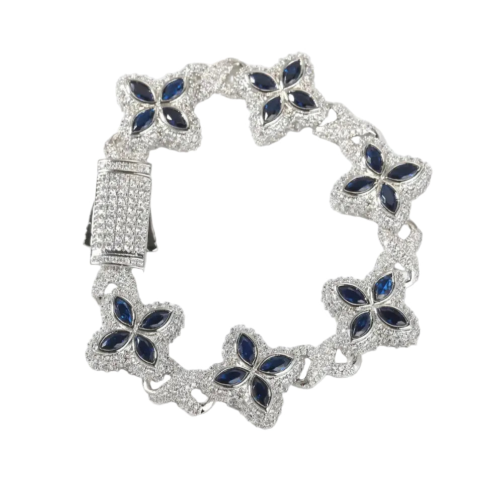 Infinity Link Clover Iced Out Bracelet Vrayas & Co.