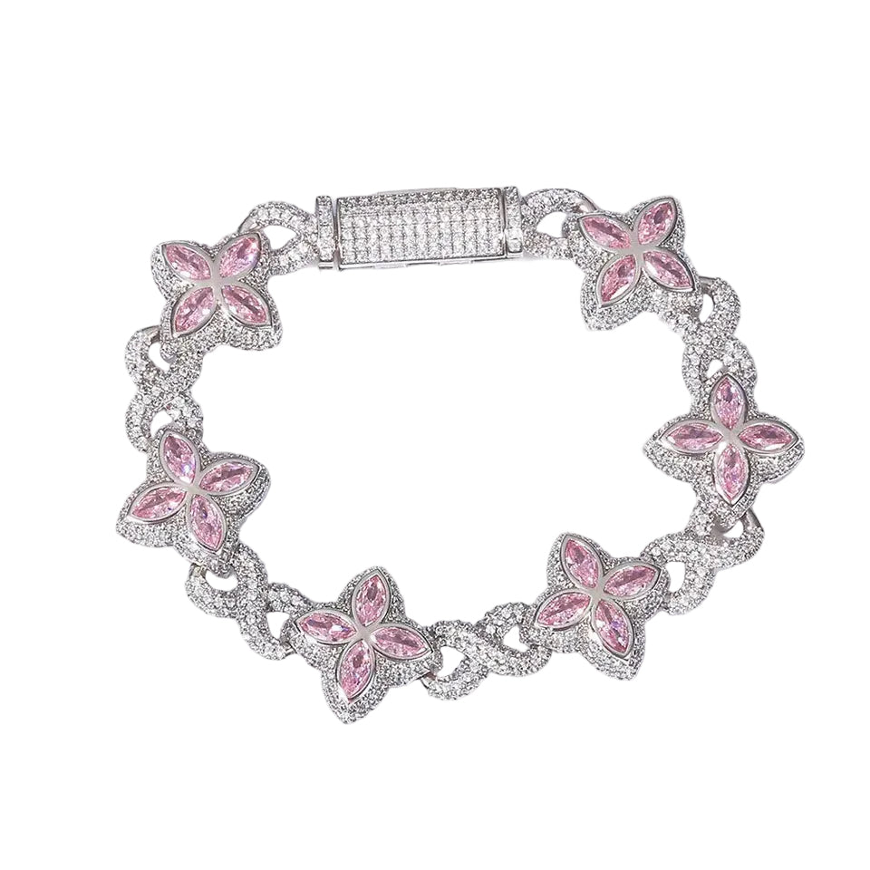 Infinity Link Clover Iced Out Bracelet Vrayas & Co.
