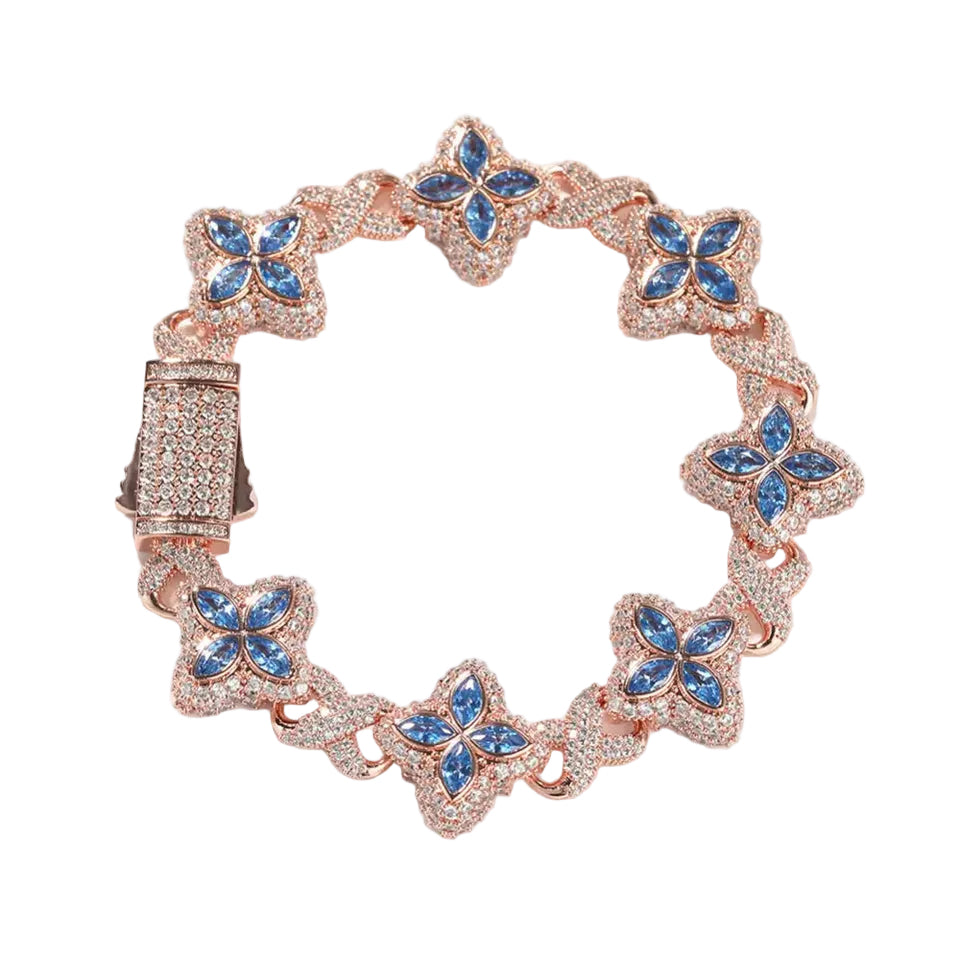 Infinity Link Clover Iced Out Bracelet Vrayas & Co.